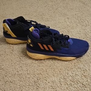 Adidas Black and Purple Athletic Shoes